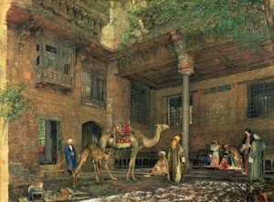 Ressamın Evi Avlusu, Kahire, c.1851 by John Frederick Lewis