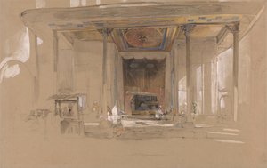 Ulu Camii Ana Girişi, (Ulu cami) Bursa, Türkiye, by John Frederick Lewis