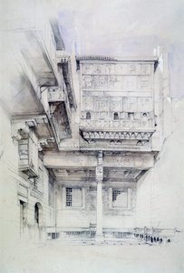 Sanatçı Evi Mahkemesi, Kahire, Mısır, 19. yüzyıl by John Frederick Lewis