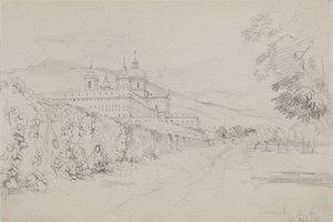 Escorial, Madrid, 1832 (kalem) by John Frederick Lewis