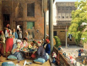 Öğle Yemeği, Kahire, 1875 by John Frederick Lewis