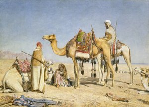 The Noonday Halt, 1853 (kart üzerinde kalem üzerine wc ve guaj boya)