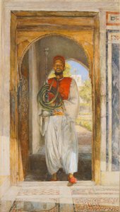 The Pipe Bearer, 1859 (kalem, mürekkep, yıkama ve pastel boya) by John Frederick Lewis