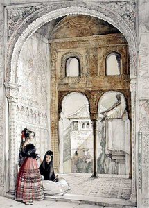 Elhamra Eskizlerinden ve Çizimlerinden Elçiler Salonundaki Pencere, 1835 by John Frederick Lewis