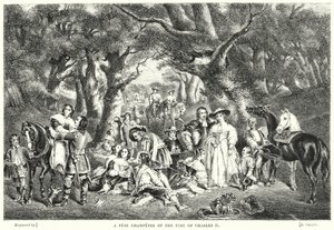 Charles II Zamanının Bir Fete Champetre (gravür)