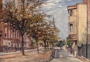 Church Row, Hampstead (renkli taş) by John Fulleylove