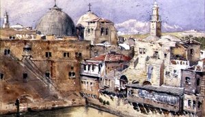 Kıta Manzarası (kağıt üzerine sulu boya) by John Fulleylove
