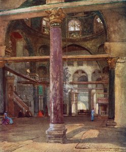 Güney Doğu'dan El Aksa Camii'nin içi (renkli taş) by John Fulleylove