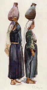 Suriyeli Köylü Kadın Çalışmaları (renkli taş) by John Fulleylove