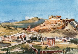 Ardettos Tepesinden Akropolis ve Olimpiya Zeus Tapınağı by John Fulleylove