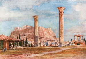 The Acropolis from the Site of the Temple of Olympian Zeus by John Fulleylove