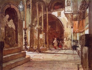 Haçlılar Kilisesi'nin Gezici Salonundan Mesh Edici Taş (renkli lito) by John Fulleylove