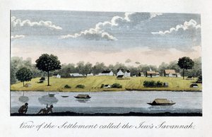 Yahudilerin Savannah adlı yerleşim yerinin görünümü, 1813