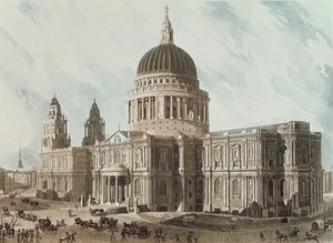 Daniel Havell (1785-1826), pub tarafından oyulmuş St. Paul Katedrali