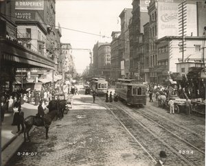 Market Street, 10. caddeden doğu, Philadelphia, 1907 by John Gibb Smith