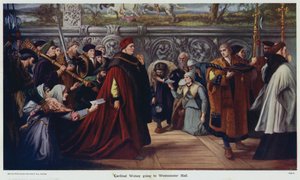 Kardinal Wolsey Westminster Hall'a gidiyor by John Gilbert