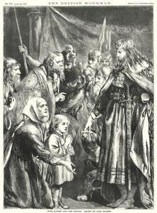 Kral Alfred ve Yetim (gravür) by John Gilbert