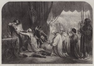 Kraliçe Philippa, Calais Burgesses için Kocası Edward III ile aracılık ediyor by John Gilbert