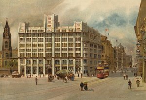 Liverpool: Kule Binası ve Su Sokağı (renkli taş)