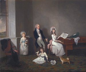 Hylands, Essex'ten John Richard Comyns, Kızlarıyla birlikte