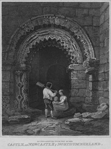 Kalede Süslü Bir Kapı Yolu, Newcastle, Northumberland, 1814 by John Greig