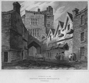Garth Newcastle Kalesi'ne giriş, Northumberland, 1814 by John Greig