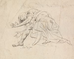 diz çökmüş bir adam by John Hamilton Mortimer