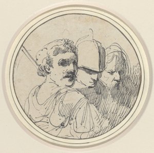 Üç oryantal kafa by John Hamilton Mortimer