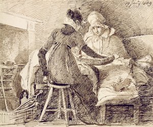 Tavla Oyunu, 19 Ocak 1809 (kağıt üzerine kalem ve mürekkep) by John Harden