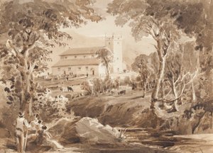 Ambleside Kilisesi, Cumbria (kağıt üzerinde wc) by John Harden