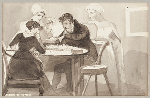 Satranç, 1812 (kağıt üzerinde wc) by John Harden