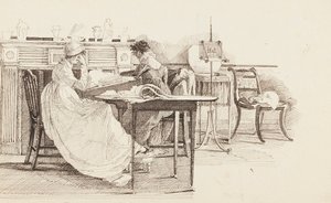 Şömine başında okuma, 1805