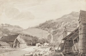 Skelwith, 1821 (kağıt üzerinde wc) by John Harden