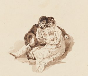 Tom ve Christine bebekle (kağıt üzerinde wc) by John Harden