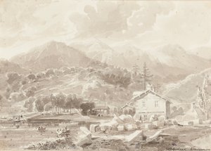 Waterhead, Windermere Gölü (kağıt üzerinde wc) by John Harden