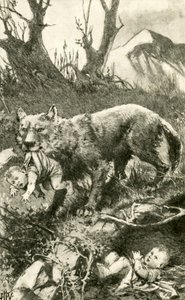 Romulus ve Remus, kurt tarafından bakılıyor by John Harris Valda