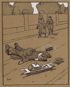 "Gündüz için, ölüleri utandırmanın eski moda koruyucusu gibisi yoktur" (renkli taş) by John Hassall