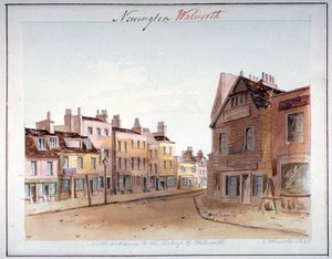 Walworth köyünün görünümü, Southwark, kuzey girişinden, Londra, 1825