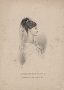Frances Ann Kemble, lito, Childs und Inman by John Hayter