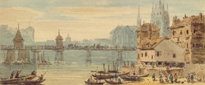 Basel, c.1807 (kağıt üzerine wc ve kalem ve mürekkep)