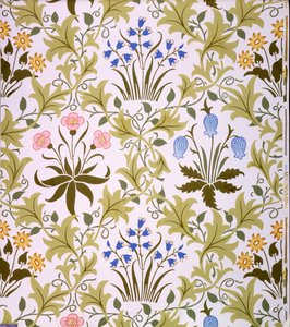 Celandine Duvar Kağıdı Tasarımı, 1896 sonu (kağıt üzerine renkli tahta baskı)