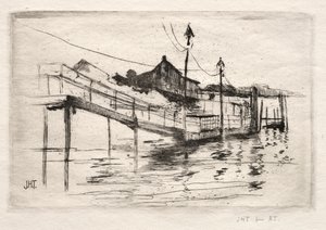 Yaya köprüsü, Bridgeport, Connecticut. by John Henry Twachtman