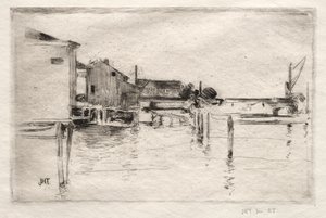 Rıhtım, Bridgeport, Connecticut. by John Henry Twachtman