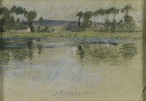 Nehrin Karşısındaki Ağaçlar by John Henry Twachtman