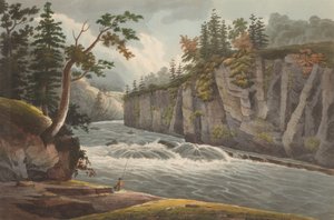 Hadley Şelalelerinin Üstündeki Rapids, Hudson Nehri Portföyünün 4 Numarası, 1822-23.