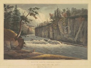 Hadley Şelalelerinin Üstündeki Rapids by John Hill, after William Guy Wall