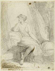 oturan kadın by John Hoppner