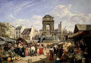 Masumlar Çarşısı ve Çeşmesi, Paris, 1823