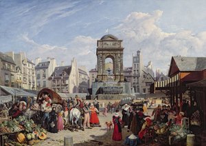 Masumlar Çarşısı ve Çeşmesi, Paris, 1823