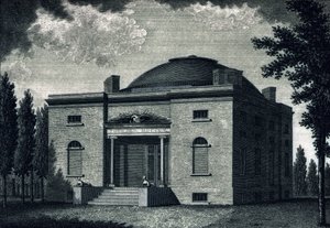 Benjamin Tanner (1775-1848) tarafından oyulmuş Pennsylvania Güzel Sanatlar Akademisi, c.1820 by John James after Barralet